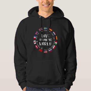 Liefde Rond de Wereld Talen Hoodie