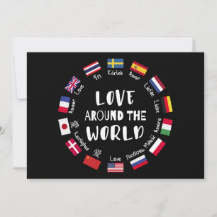 Liefde Rond de Wereld Talen Kaart