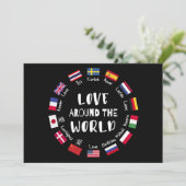 Liefde Rond de Wereld Talen Kaart (Staand voorkant)