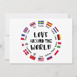 Liefde Rond de Wereld Talen Kaart