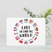 Liefde Rond de Wereld Talen Kaart (Staand voorkant)