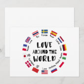Liefde Rond de Wereld Talen Kaart (Voorkant / Achterkant)