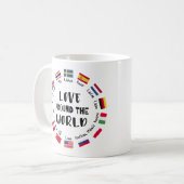 Liefde Rond de Wereld Talen Koffiemok (Voorkant links)