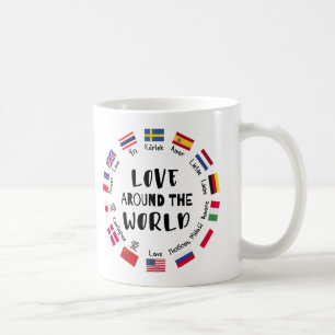 Liefde Rond de Wereld Talen Koffiemok