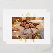 Liefde rond kerstmis folie feestdagenkaart (Voorkant / Achterkant)