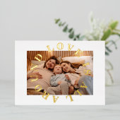 Liefde rond kerstmis folie feestdagenkaart (Staand Voorkant)