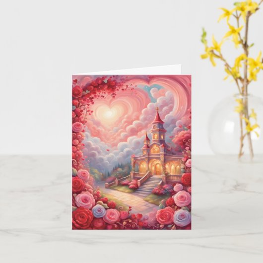 Liefde rond Valentijnsdag Kaart (Gele Bloem)