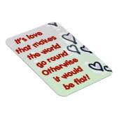 Liefde Rond Vlakke Leuke Magneet (Rechterzijde)