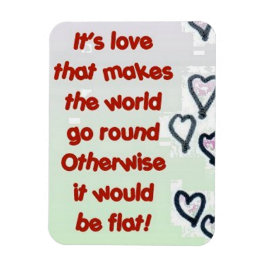 Liefde Rond Vlakke Leuke Magneet