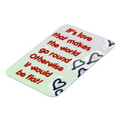 Liefde Rond Vlakke Leuke Magneet (Linkerzijde)