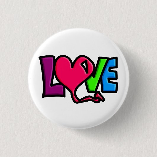 Liefde Ronde Button 3,2 Cm (Voorkant)