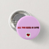Liefde Ronde Button 3,2 Cm (Voorkant /achterkant)