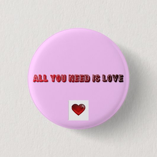 Liefde Ronde Button 3,2 Cm (Voorkant)