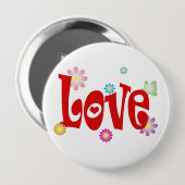 Liefde Ronde Button 4,0 Cm (Voorkant /achterkant)