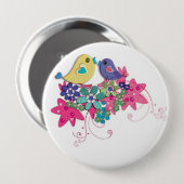 Liefde Ronde Button 4,0 Cm (Voorkant /achterkant)