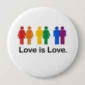 Liefde Ronde Button 4,0 Cm (Voorkant)