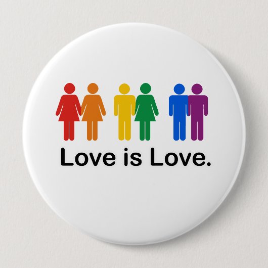 Liefde Ronde Button 4,0 Cm (Voorkant)