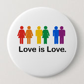 Liefde Ronde Button 4,0 Cm (Voorkant)