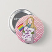 Liefde Ronde Button 5,7 Cm (Voorkant /achterkant)