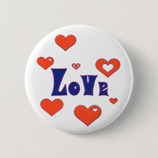 Liefde Ronde Button 5,7 Cm (Voorkant)