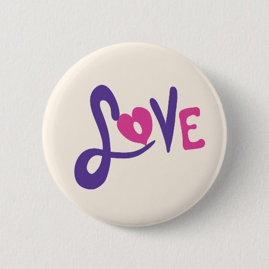 Liefde Ronde Button 5,7 Cm (Voorkant)
