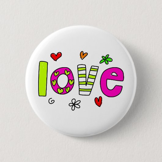 liefde ronde button 5,7 cm (Voorkant)