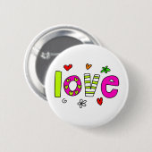 liefde ronde button 5,7 cm (Voorkant /achterkant)