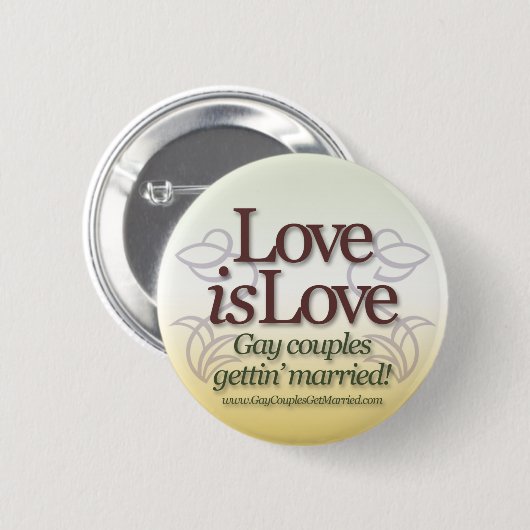 Liefde Ronde Button 5,7 Cm (Voorkant /achterkant)