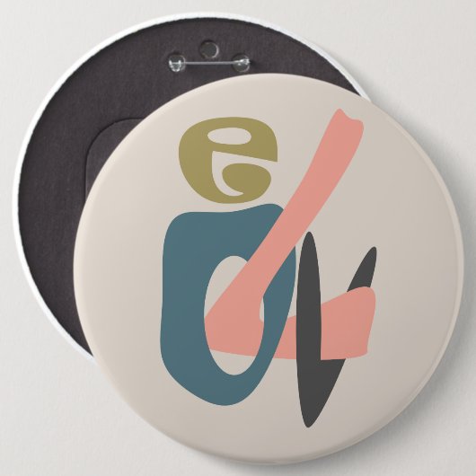 Liefde Ronde Button 6,0 Cm (Voorkant /achterkant)