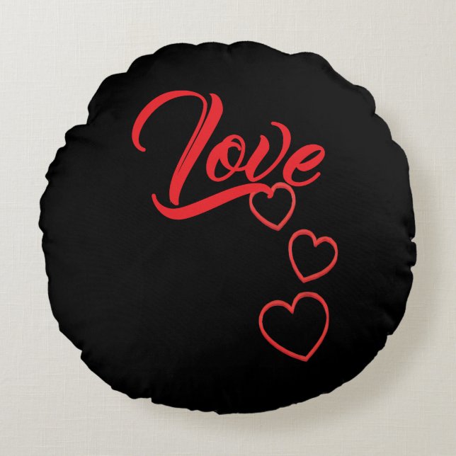 Liefde ronde kussen (Voorkant)