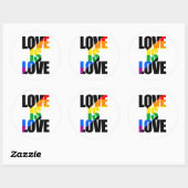 Liefde Ronde Sticker (Vel)
