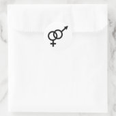 Liefde Ronde Sticker (Tas)