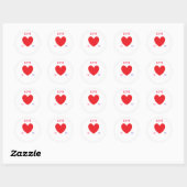 liefde ronde sticker (Vel)