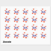 Liefde Ronde Sticker (Vel)