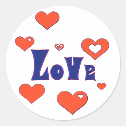 Liefde Ronde Sticker (Voorkant)