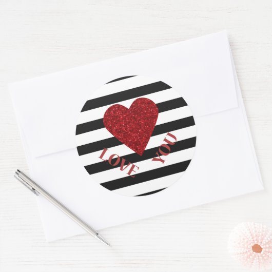 Liefde Ronde Sticker (Envelop)