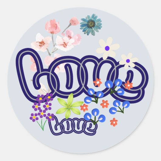 liefde ronde sticker (Voorkant)