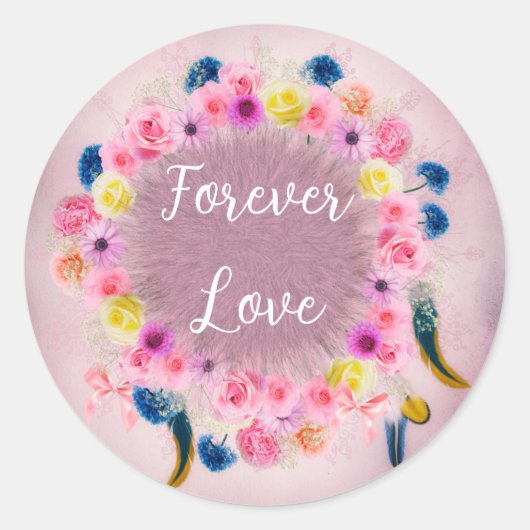 Liefde Ronde Sticker (Voorkant)