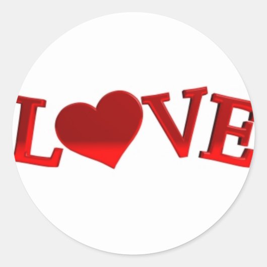 Liefde Ronde Sticker (Voorkant)
