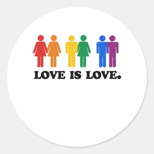 Liefde Ronde Sticker (Voorkant)