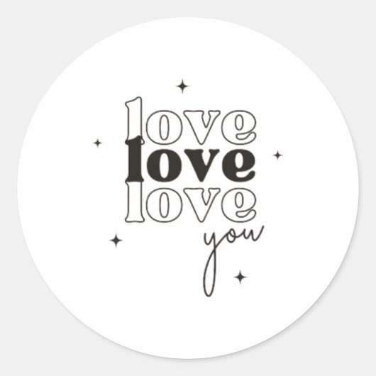 Liefde Ronde Sticker (Voorkant)
