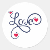 Liefde Ronde Sticker (Voorkant)