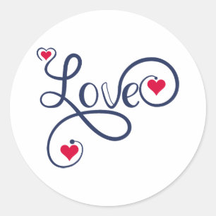 Liefde Ronde Sticker