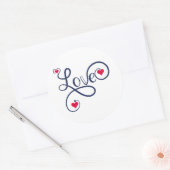 Liefde Ronde Sticker (Envelop)