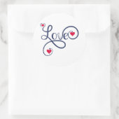 Liefde Ronde Sticker (Tas)