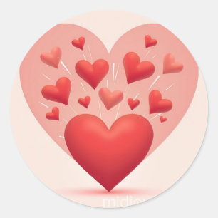 liefde ronde sticker