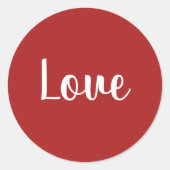 Liefde - ronde sticker (Voorkant)