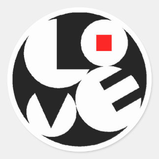 Liefde Ronde Sticker