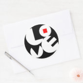 Liefde Ronde Sticker (Envelop)