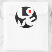 Liefde Ronde Sticker (Tas)